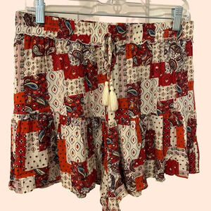 High Waist Summer Breezy Shorts with Tassels